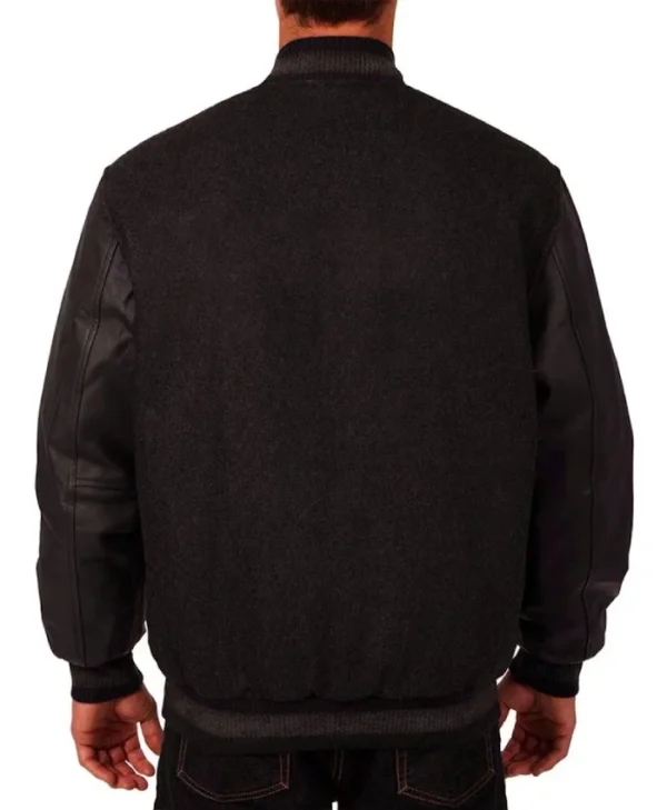 Texas Rangers Black Varsity Wool/Leather Jacket