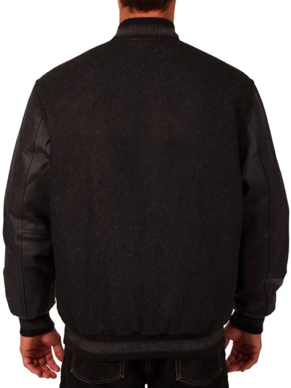 Texas Rangers Black Varsity Wool/Leather Jacket