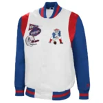 The All-American New England Patriots White-Royal Satin Jacket
