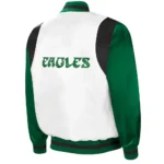 The All-american Retro Philadelphia Eagles White kelly Green Satin Jacket