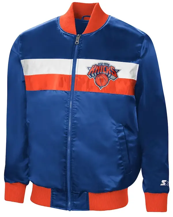 The Ambassador Ny Knicks Blue Satin Jacket