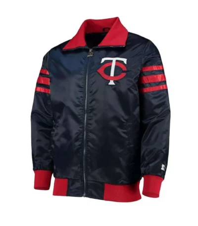 The Captain II Minnesota Twins Navy Satin Jacket