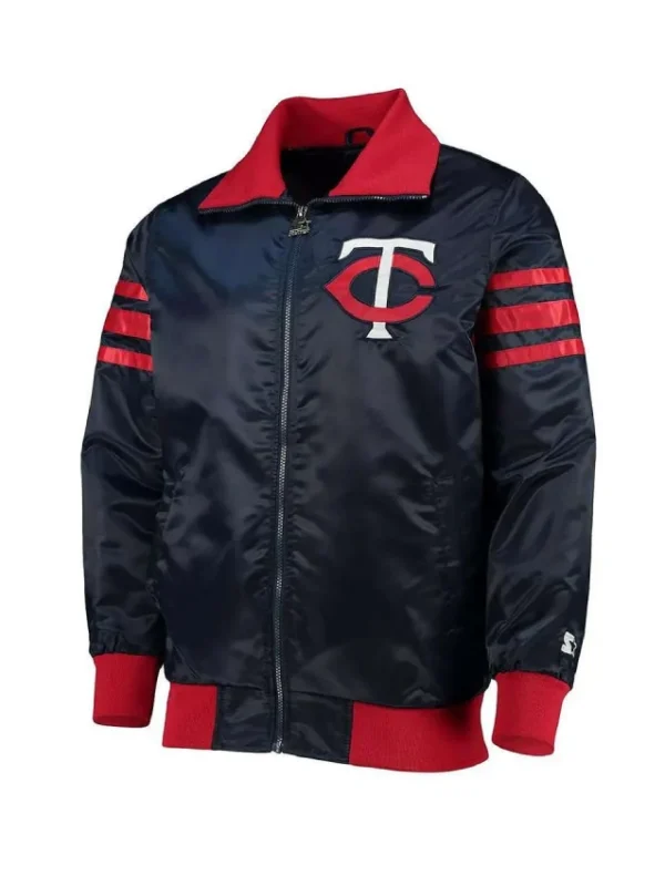 The Captain II Minnesota Twins Navy Satin Jacket