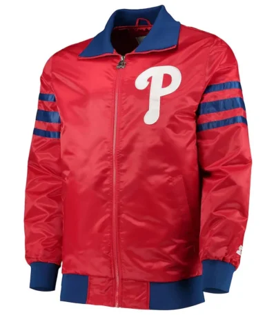 The Captain II Philadelphia Phillies Red Satin Jacket