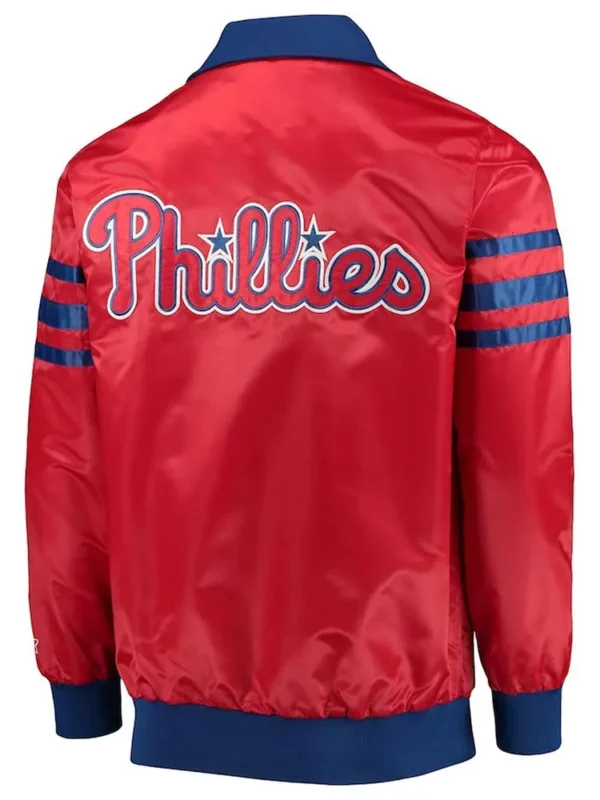 The Captain II Philadelphia Phillies Red Satin Jacket