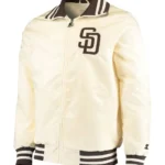 The Captain II San Diego Padres Bomber Cream Jacket