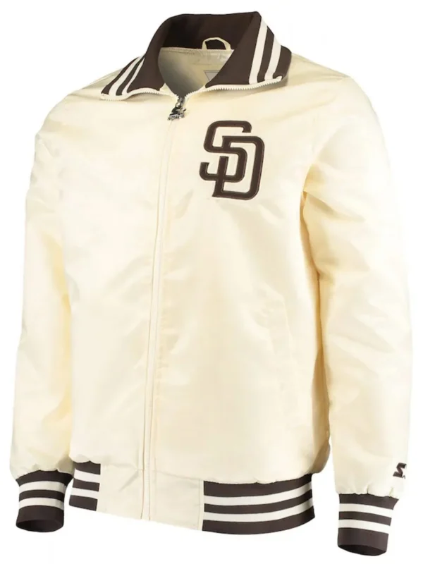 The Captain II San Diego Padres Bomber Cream Jacket