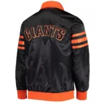 The Captain II San Francisco Giants Black Full-Snap Satin Jacket