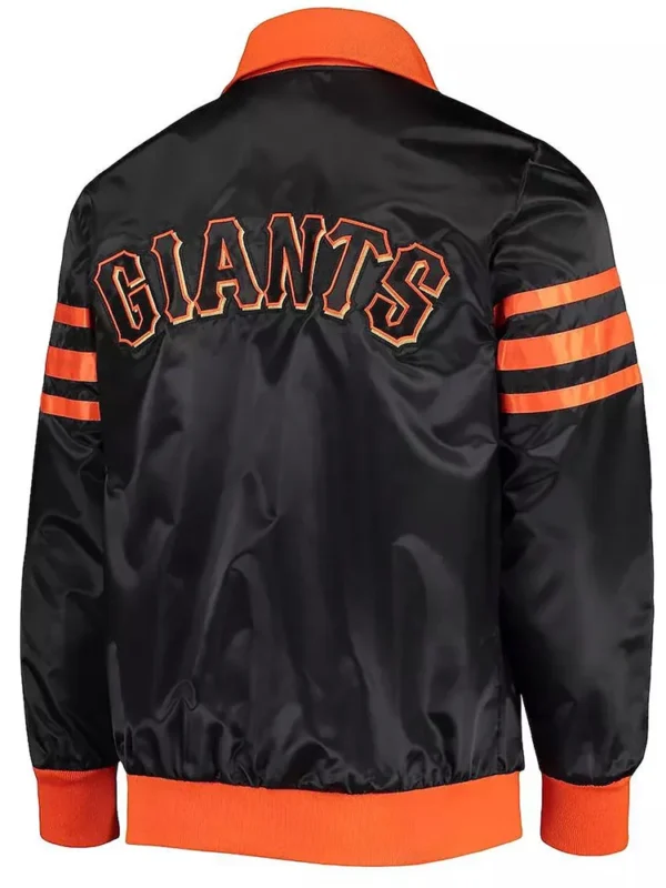 The Captain II San Francisco Giants Black Full-Snap Satin Jacket