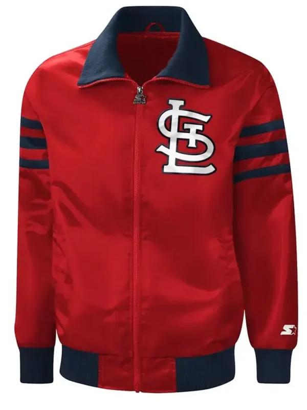 The Captain II St. Louis Cardinals Red Varsity Satin Jacket