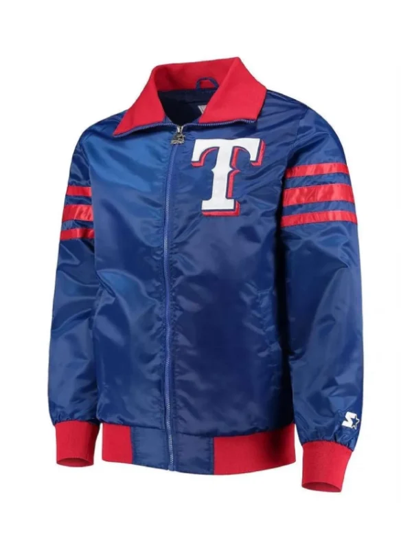 The Captain II Texas Rangers Royal Satin Jacket