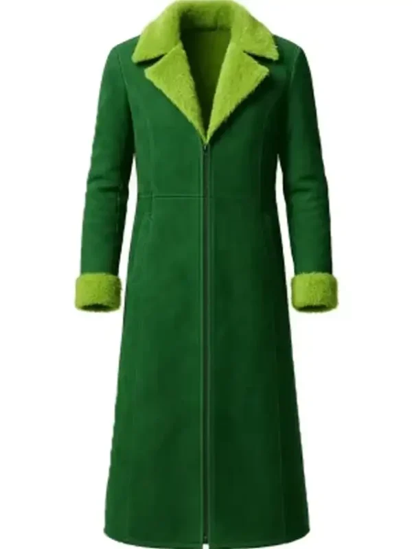 The Grinch Green Suede Coat