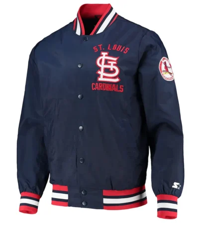 The Jet III St. Louis Cardinals Navy Blue Satin Jacket
