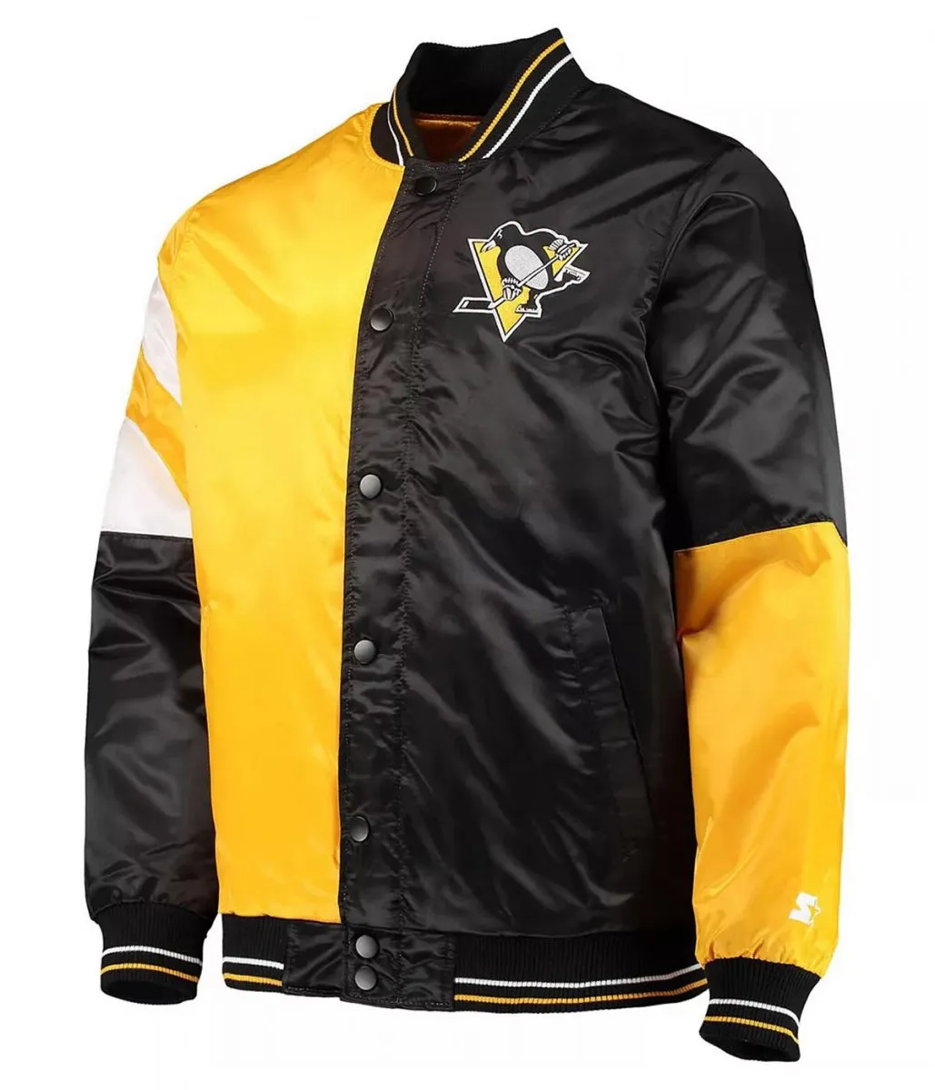 The Leader Pittsburgh Penguins Black-Yellow Jacket The Leader Pittsburgh Penguins Black-Yellow Jacket