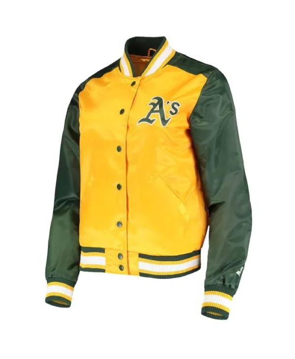 The Legend Oakland Athletics Gold and Green Satin Jacket