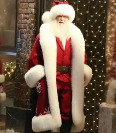 The Man with the Bag Santa Red Coat