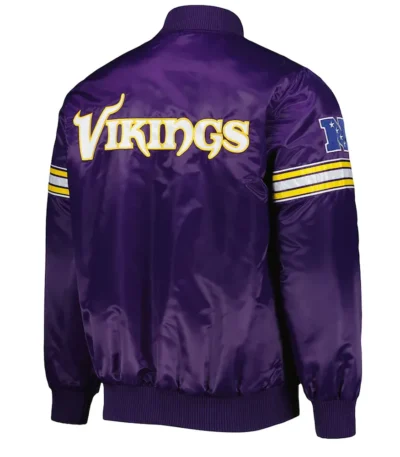 The Pick and Roll Minnesota Vikings Purple Satin Jacket