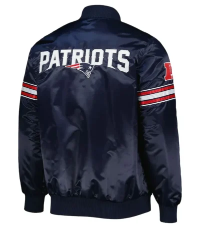 The Pick and Roll New England Patriots Navy Blue Satin Jacket