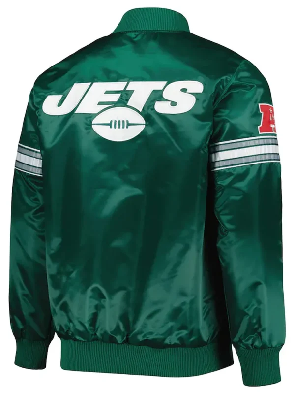 The Pick and Roll New York Jets Green Satin Jacket