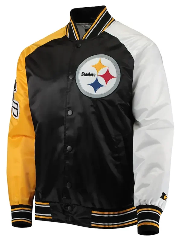 The Reliever Pittsburgh Steelers Varsity Satin Jacket