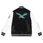 Throwback 2-tone Philadelphia Eagles Varsity Satin Jacket