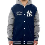 Throwback Prep NY Yankees Navy Hoodie Jacket