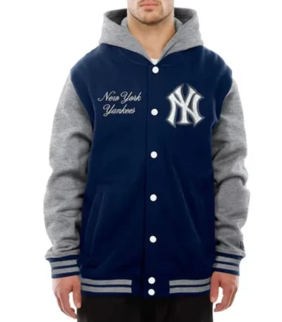 Throwback Prep NY Yankees Navy Hoodie Jacket