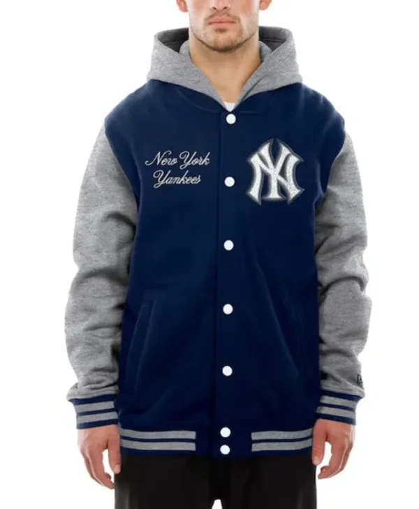Throwback Prep NY Yankees Navy Hoodie Jacket