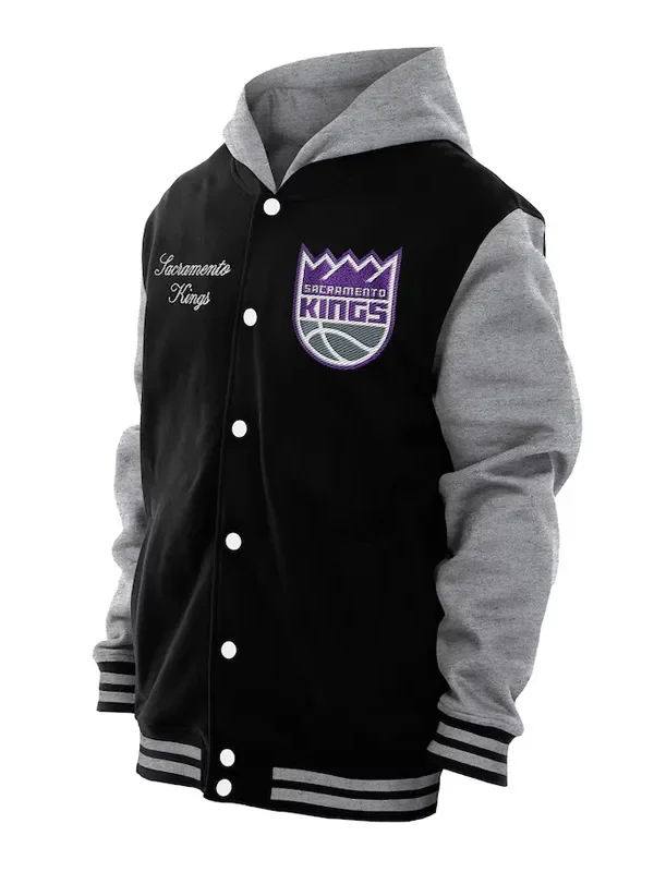 Throwback Prep Sacramento Kings Black Hoodie Jacket