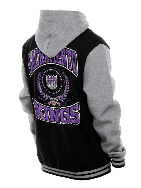 Throwback Prep Sacramento Kings Black Hoodie Jacket