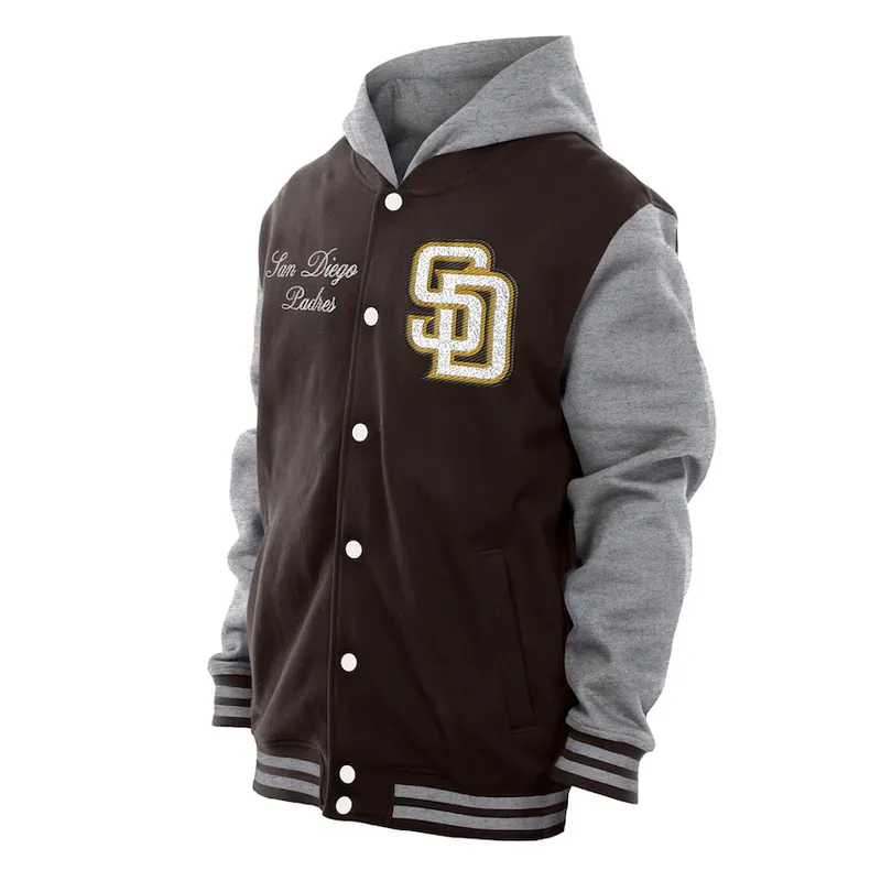 Throwback Prep San Diego Padres Brown Hoodie Jacket Throwback Prep San Diego Padres Brown Hoodie Jacket