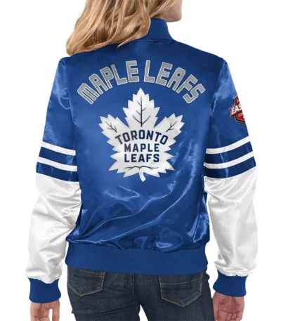 Tie Breaker Toronto Maple Leafs Blue and White Jacket