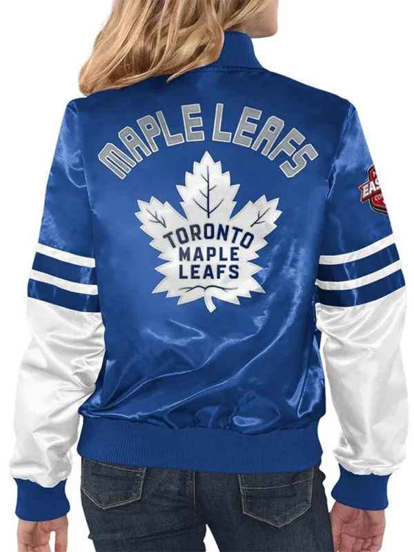 Tie Breaker Toronto Maple Leafs Blue and White Jacket
