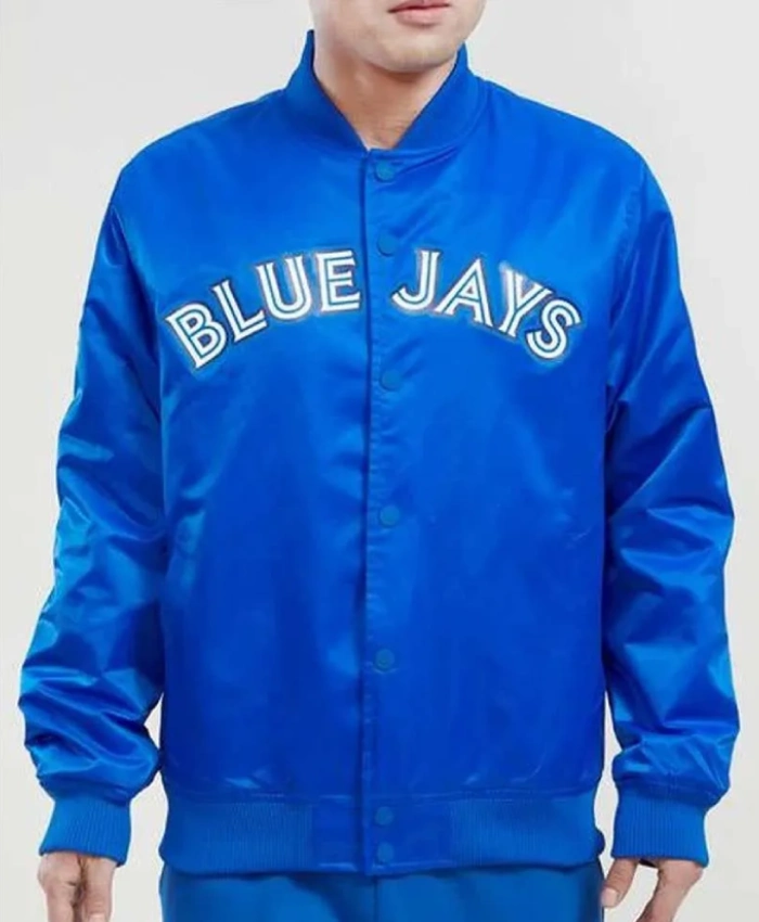 Toronto Blue Jays Big Logo Royal Satin Jacket Toronto Blue Jays Big Logo Royal Satin Jacket