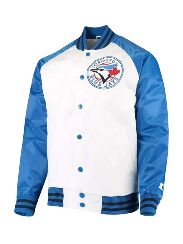 Toronto Blue Jays Clean Up Hitter White and Blue Jacket