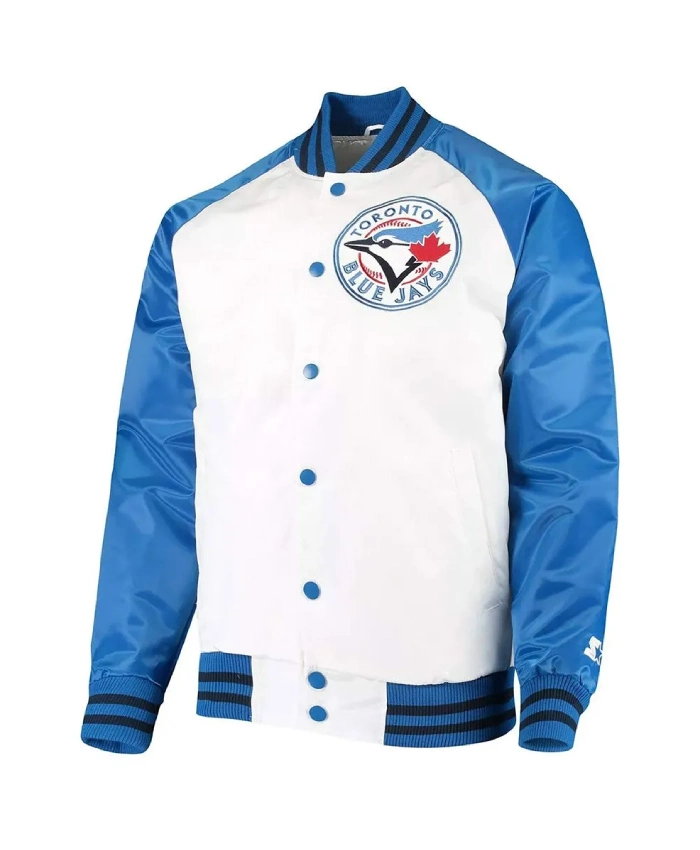 Toronto Blue Jays Clean Up Hitter White and Blue Jacket Toronto Blue Jays Clean Up Hitter White and Blue Jacket