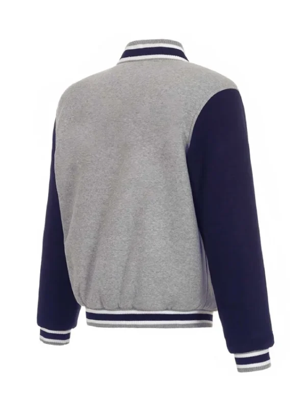 Toronto Blue Jays Gray and Navy Varsity Wool Jacket