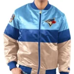 Toronto Blue Jays Powder Blue/Gold Tri-Color Satin Jacket