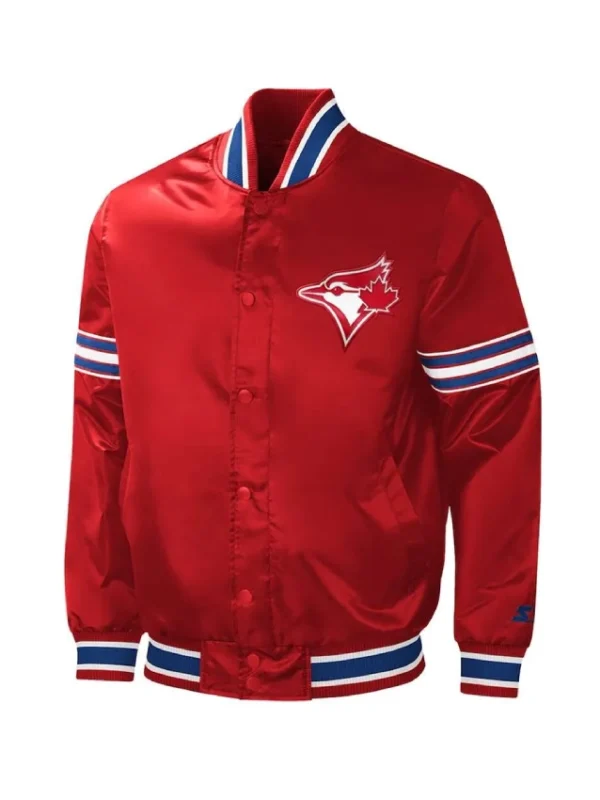 Toronto Blue Jays Red Canada Day Satin Jacket