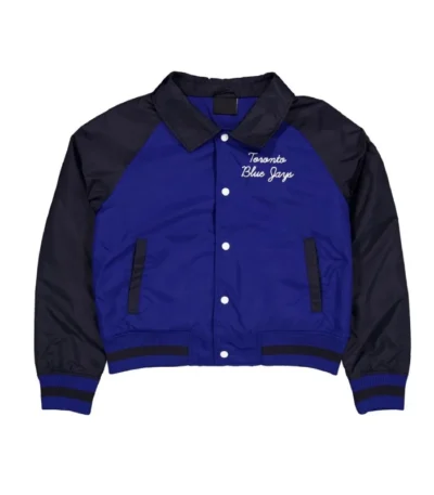 Toronto Blue Jays Throwback Blue and Black Jacket