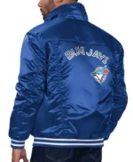 Toronto Blue Jays Royal Tab Trucker Satin Jacket