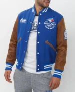 Toronto Blue Jays Varsity Blue and Brown Jacket