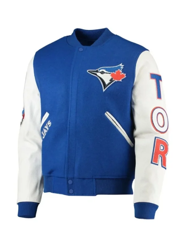 Toronto Blue Jays Varsity Royal Blue and White Jacket