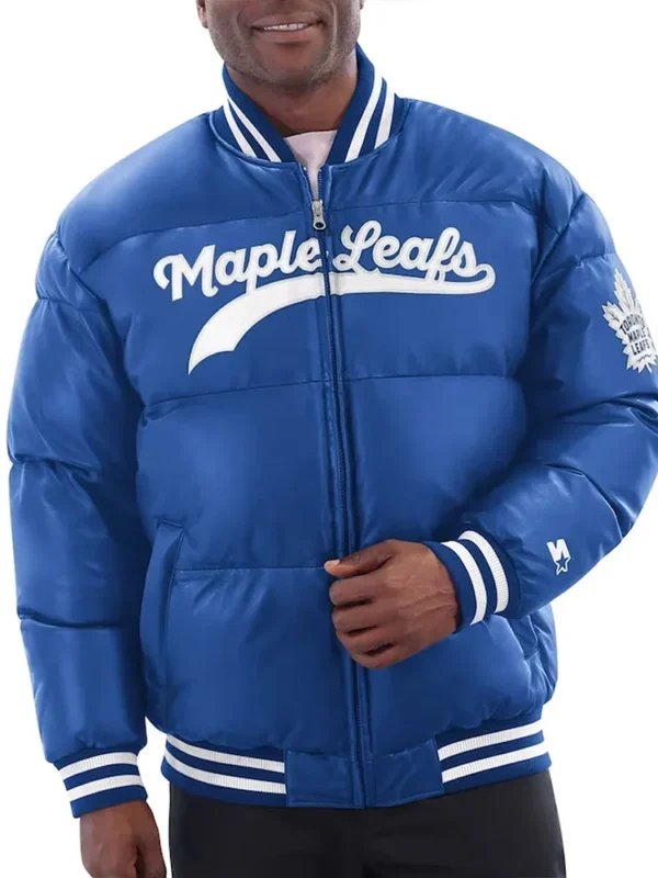 Toronto Maple Leafs Blue Bubble Jacket