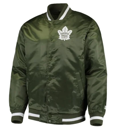 Toronto Maple Leafs Green Satin Jacket