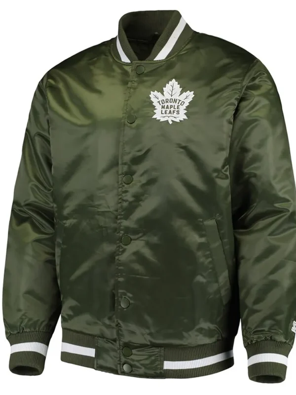 Toronto Maple Leafs Green Satin Jacket