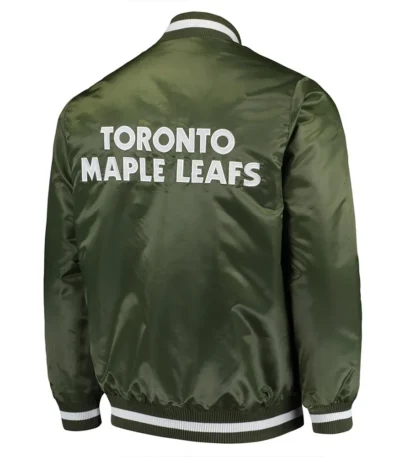Toronto Maple Leafs Green Satin Jacket