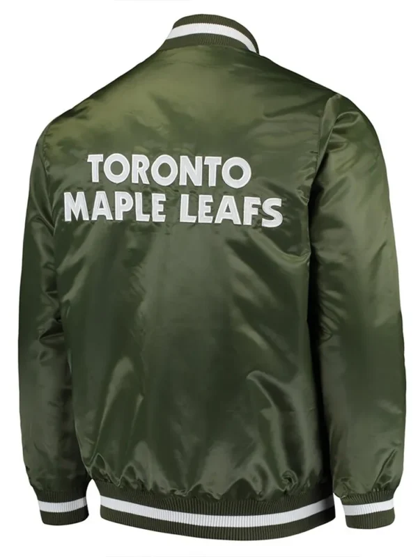 Toronto Maple Leafs Green Satin Jacket