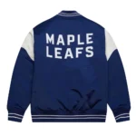 Toronto Maple Leafs Heavyweight Navy Satin Jacket