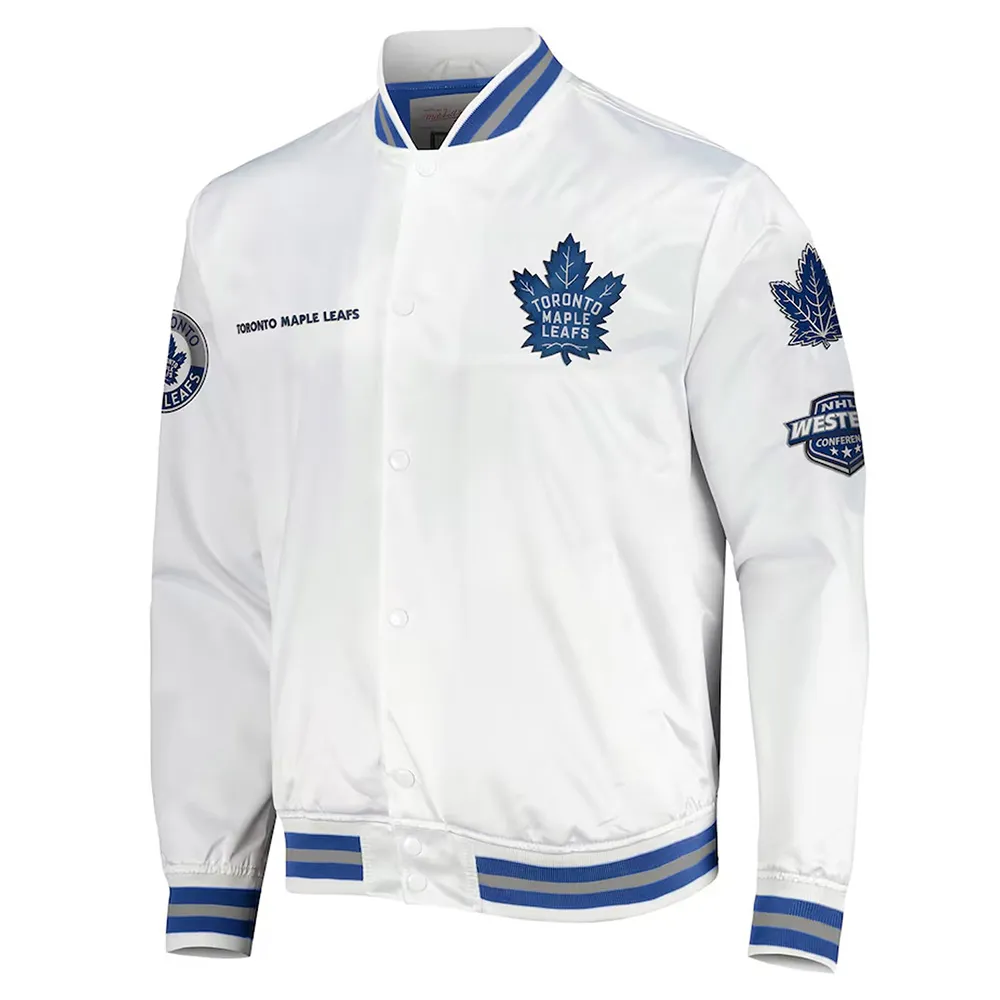 Toronto Maple Leafs Hometown White Satin Jacket Toronto Maple Leafs Hometown White Satin Jacket